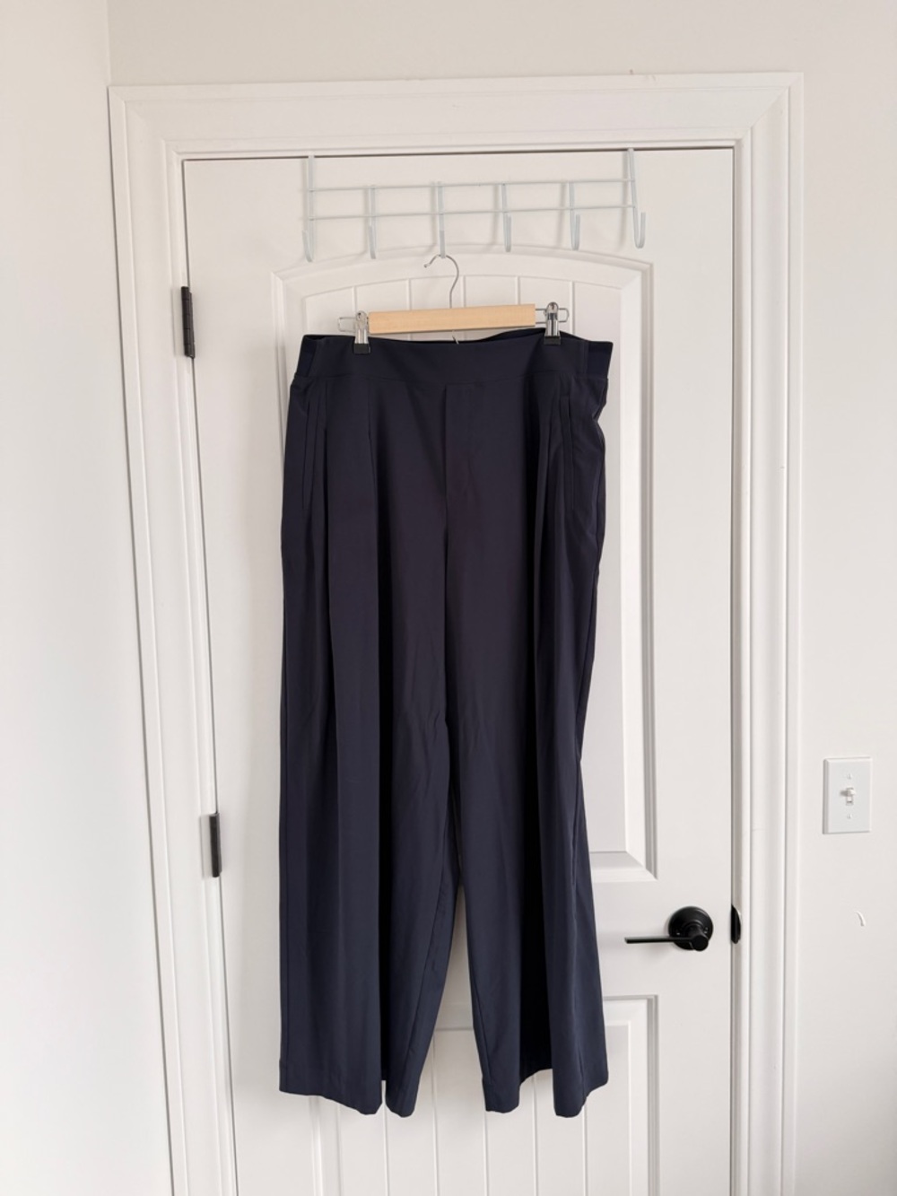 Athleta Navy Wide-Leg Trousers